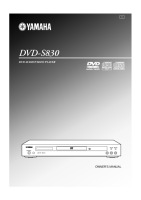 Yamaha DVDS-830 - Owners Manual 